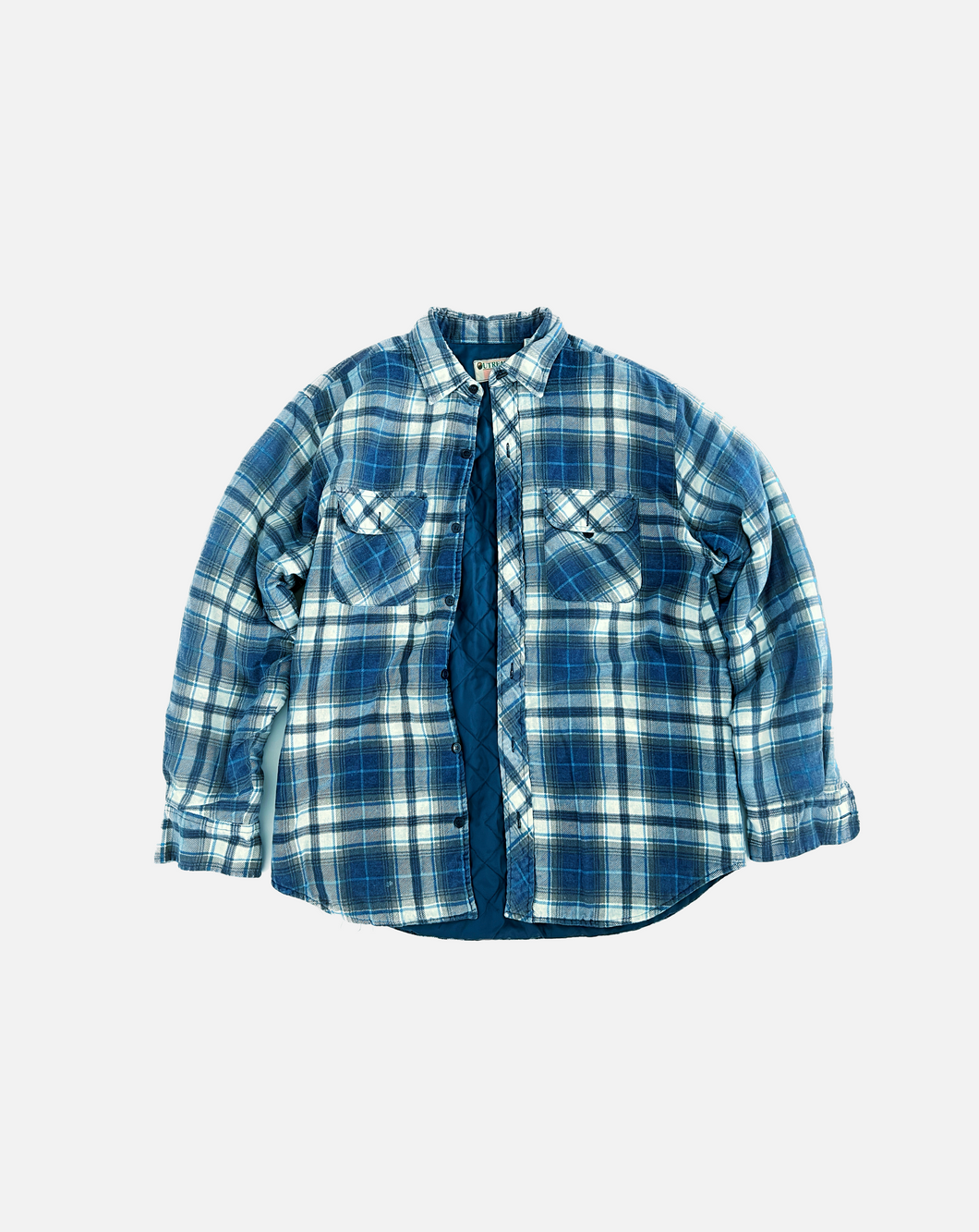 Distressed Quilted Flannel Shirt